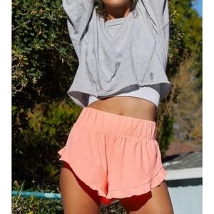 Free People Movement Papaya Punch Featherweight Shorts XS Yoga Athleisure EUC